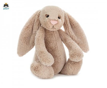 Jellycat 害羞米色邦尼兔（大号：36厘米x15厘米）